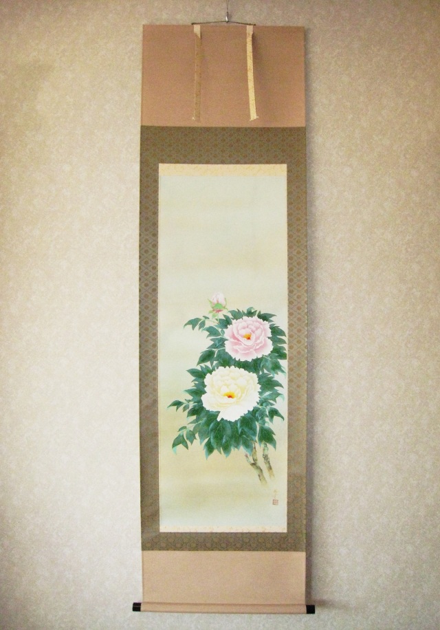 掛け軸 牡丹(ぼたん)◇稲垣雅彦(真作・新品) 掛け軸 牡丹(ぼたん)◇稲垣雅彦(真作・新品)