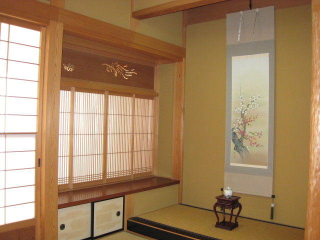 掛け軸　梅に鴬◆林　昂月