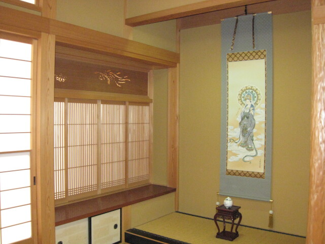 掛け軸 雲上観音◇永田芳樹（肉筆・新品）