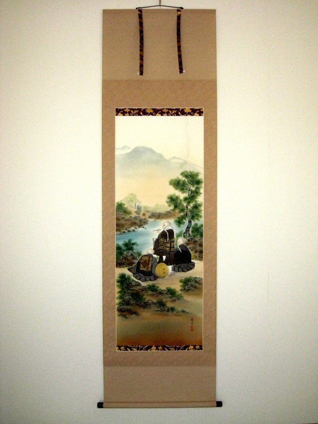 掛け軸　市川君圭 楽天市場】掛け軸 掛軸（かけじく）四季賞翫 春 万山乱花（伊藤 渓山