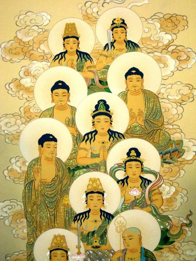 掛け軸 十三仏 (十三佛)◇長尾龍石（真作・新品）