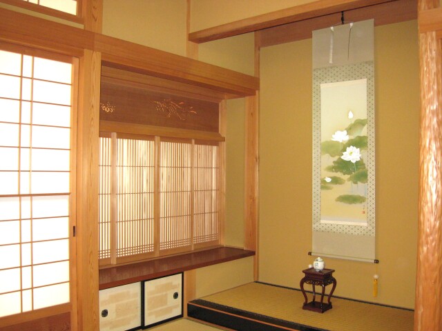 掛け軸　蓮心（蓮の花）　鈴木優莉