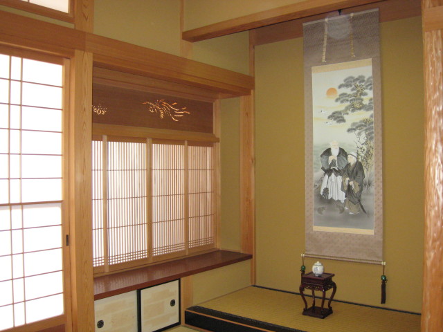 掛け軸 高砂◇伊藤薫風（真作・新品）尺八立