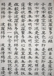 掛け軸　般若心経　安藤徳祥　尺五立