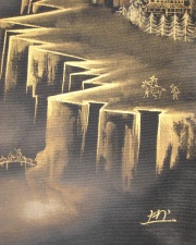 掛け軸　百福蓬莱山　長島博山