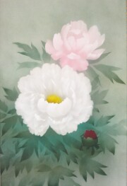 掛け軸　富貴花　中川幸彦