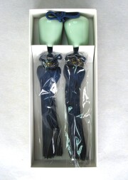 風鎮　青磁 六角丸