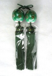 風鎮　緑交趾 丸