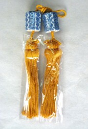 風鎮　染付青 八角