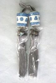 風鎮　染付藍 六角