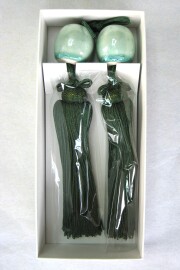 風鎮　緑翠菊柄入り 玉子