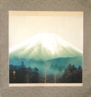 掛け軸　富士　稲垣雅彦