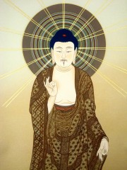 掛け軸　阿弥陀如来立像　篠田清澄