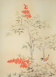 掛け軸 南天 石田大寿