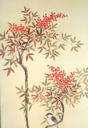 掛け軸 南天◇美濃正庵 (真作・新品)
