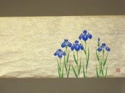 ミニ掛け軸 菖蒲 原田晨志