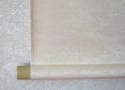 掛け軸　扇面 藤　白木加葉