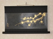 ミニ掛け軸 桜 絵師白道