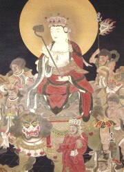 掛け軸　釈迦三尊佛 三幅対 山越春紀