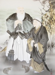 掛け軸　高砂　伊藤薫風