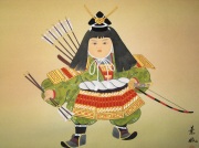 掛け軸　金太郎　伊藤薫風