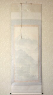 掛け軸　富士遠景　田中松甫