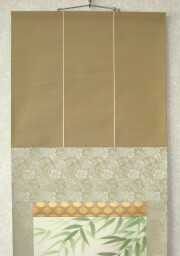 掛け軸　竹に雀　藤田春穂