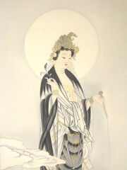 掛け軸　雲上観音　吉田真秋